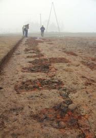 　　鋸齒狀的大型建筑基址。