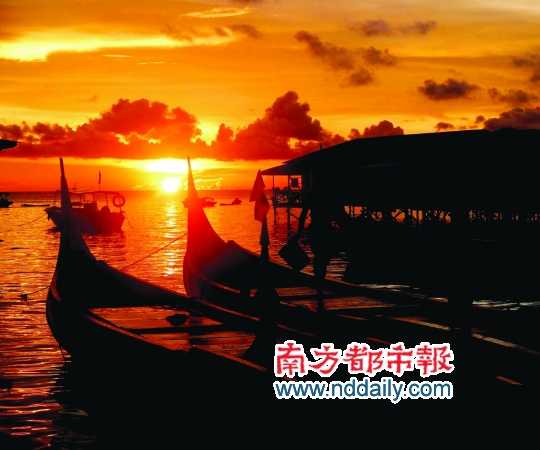 馬布村的日落。