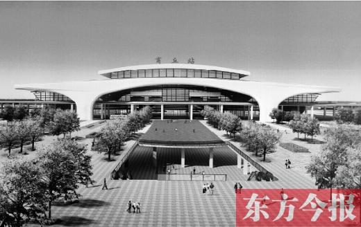 商合杭高鐵商丘站效果圖，暢想一下未來的俏模樣吧 資料圖片