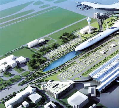 新鄭機(jī)場T2航站樓全面封頂 比T1航站樓大3倍。