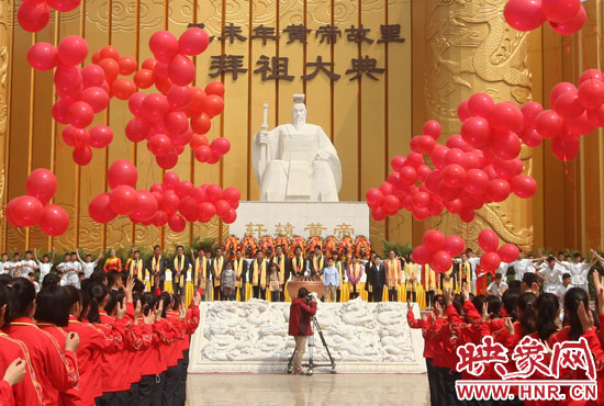 4月20日，乙未年黃帝故里拜祖大典進(jìn)行了彩排。