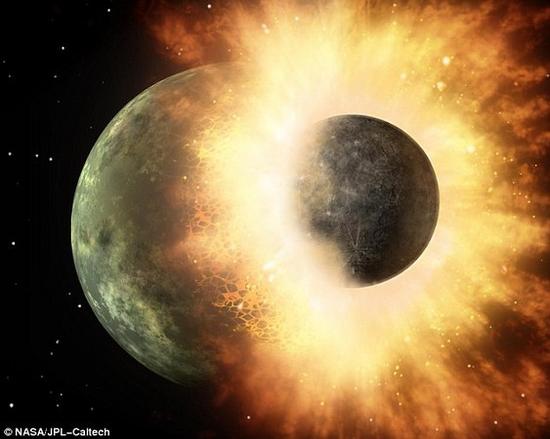 資料圖片：科學(xué)家說(shuō)，45億年前跟忒伊亞行星的一場(chǎng)相撞，把水資源帶到了地球。