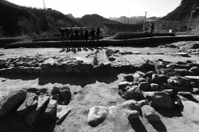 遼代鐵匠們的居住遺址。京華時報記者王海欣攝