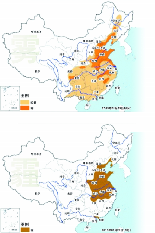 北京、天津、石家莊等屬?lài)?yán)重污染，鄭州、武漢等屬重度污染